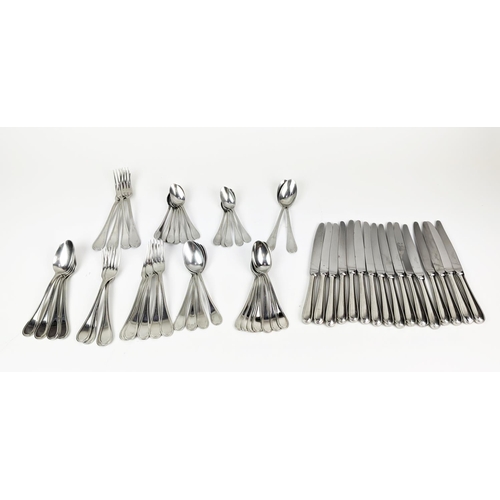 113 - A CHRISTOFLE PART CANTEEN OF CUTLERY, stainless steel, comprising sixteen knives, thirteen forks, th... 