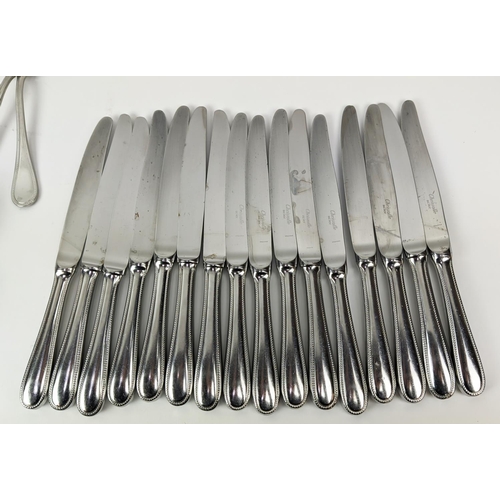 113 - A CHRISTOFLE PART CANTEEN OF CUTLERY, stainless steel, comprising sixteen knives, thirteen forks, th... 