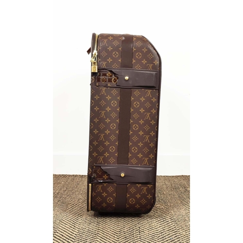 15 - LOUIS VUITTON PEGASE TROLLEY, monogram coated canvas with leather trims, handles, name tag, gold ton... 