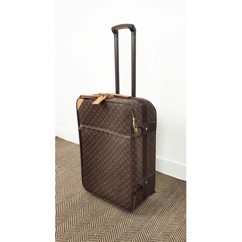 15 - LOUIS VUITTON PEGASE TROLLEY, monogram coated canvas with leather trims, handles, name tag, gold ton... 