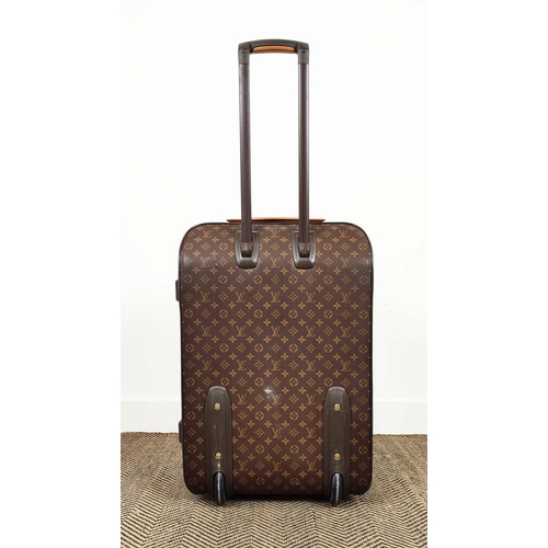 15 - LOUIS VUITTON PEGASE TROLLEY, monogram coated canvas with leather trims, handles, name tag, gold ton... 