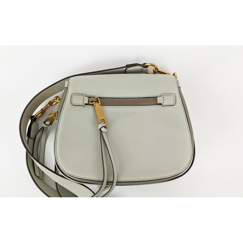 16 - MARC JACOBS RECRUIT SMALL SADDLE BAG, leather with gold tone hardware, fold over front with magnetic... 