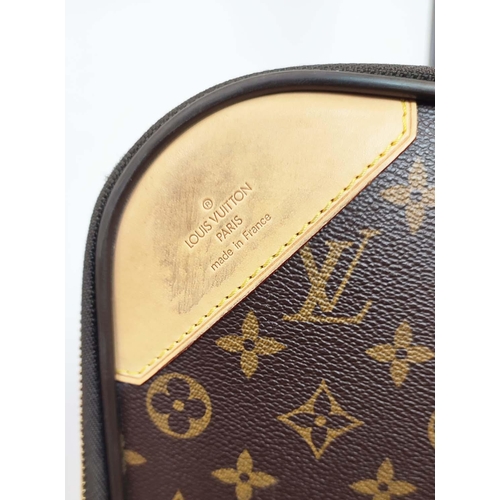 22 - LOUIS VUITTON PEGASE TROLLEY, monogram coated canvas with leather trims, handles, name tag, gold ton... 