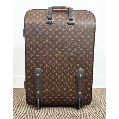 22 - LOUIS VUITTON PEGASE TROLLEY, monogram coated canvas with leather trims, handles, name tag, gold ton... 