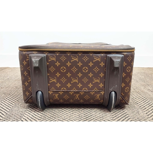 22 - LOUIS VUITTON PEGASE TROLLEY, monogram coated canvas with leather trims, handles, name tag, gold ton... 