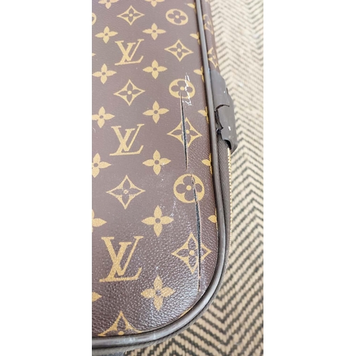 22 - LOUIS VUITTON PEGASE TROLLEY, monogram coated canvas with leather trims, handles, name tag, gold ton... 