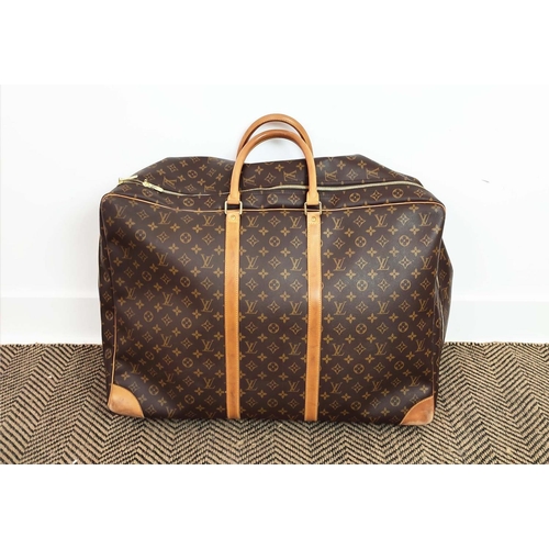 33 - LOUIS VUITTON SIRIUS TRAVEL BAG, monogram coated canvas with leather trims, handles, name tag, gold ... 