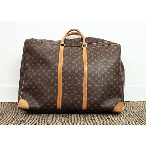 33 - LOUIS VUITTON SIRIUS TRAVEL BAG, monogram coated canvas with leather trims, handles, name tag, gold ... 