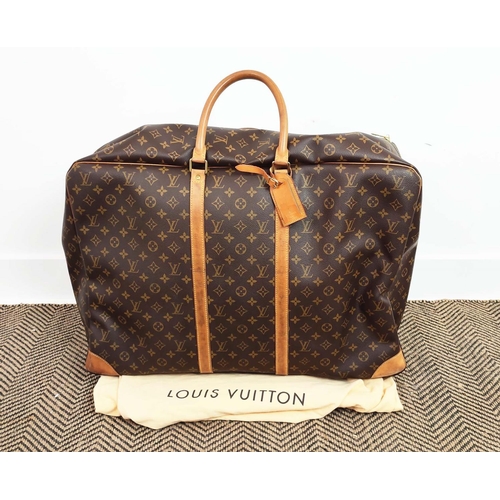 33 - LOUIS VUITTON SIRIUS TRAVEL BAG, monogram coated canvas with leather trims, handles, name tag, gold ... 