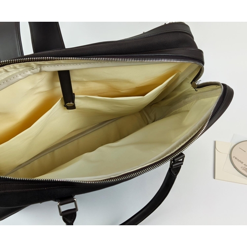 4 - SWAINE ADENEY BRIGG TRAVEL BAG, from St James Collection, canvas with leather trims, fabric interior... 