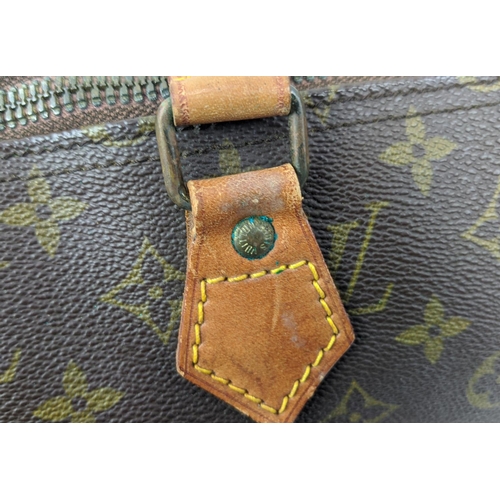 59 - LOUIS VUITTON VINTAGE SPEEDY 35 BAG, monogram coated canvas with leather trims and handles gold bras... 