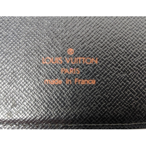 61 - LOUIS VUITTON BLACK EPI LEATHER SET, including address book cover 19cm x 23cm, agenda/notebook cover... 