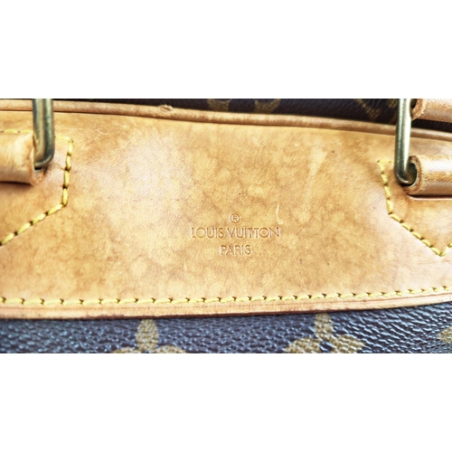 73 - LOUIS VUITTON VINTAGE DEAUVILLE BAG, monogram coated canvas with leather handles, trims, name tag, g... 