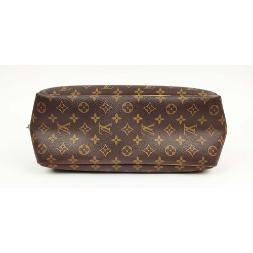 73 - LOUIS VUITTON VINTAGE DEAUVILLE BAG, monogram coated canvas with leather handles, trims, name tag, g... 