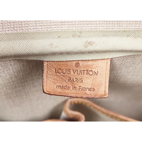 73 - LOUIS VUITTON VINTAGE DEAUVILLE BAG, monogram coated canvas with leather handles, trims, name tag, g... 