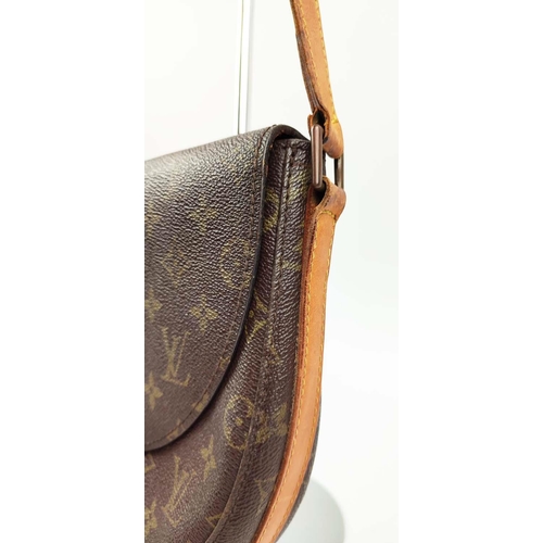 77 - LOUIS VUITTON SAC CHANTILLY, monogram canvas with leather trims and adjustable strap, flap front clo... 