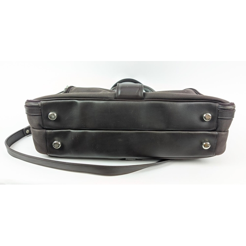 8 - SWAINE ADENEY BRIGG TRAVEL BAG, from St James Collection, canvas with leather trims, fabric interior... 