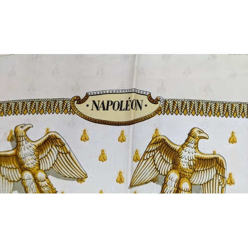 84 - HERMÈS SCARF, 'Napoleon', designed by Ledoux, silk with woven bees, 90cm x 90cm.