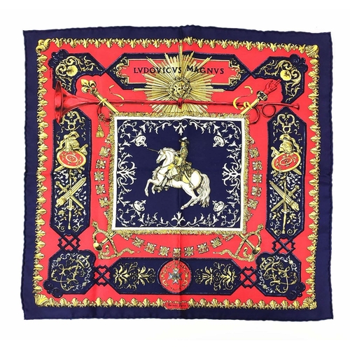 96 - HERMÈS 'LUDOVICUS MAGNUS' SILK SQUARE, 41cm.