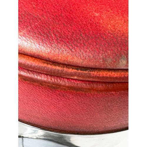 298 - JOHANSON DESGIN STOOLS, two with differing colour upholstered seats, by Leo Thafvelin. (2)