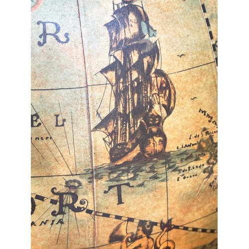 292 - GLOBE COCKTAIL CABINET, in the form of an antique terrestrial globe on stand with rising lid, and fi... 