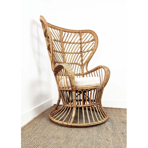 310 - ATTRIBUTED TO VITTORIO BONACINA ARMCHAIR, by Gio Ponti and Lio Carminati, vintage 20th century Itali... 