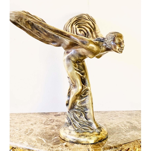 328 - SPIRIT OF ECSTACY SCULPTURE, in gilt metal, 57cm H x 46cm W.