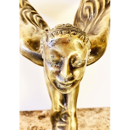 328 - SPIRIT OF ECSTACY SCULPTURE, in gilt metal, 57cm H x 46cm W.