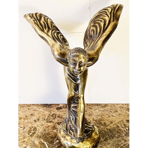 328 - SPIRIT OF ECSTACY SCULPTURE, in gilt metal, 57cm H x 46cm W.