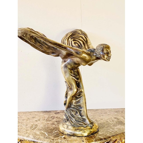 328 - SPIRIT OF ECSTACY SCULPTURE, in gilt metal, 57cm H x 46cm W.