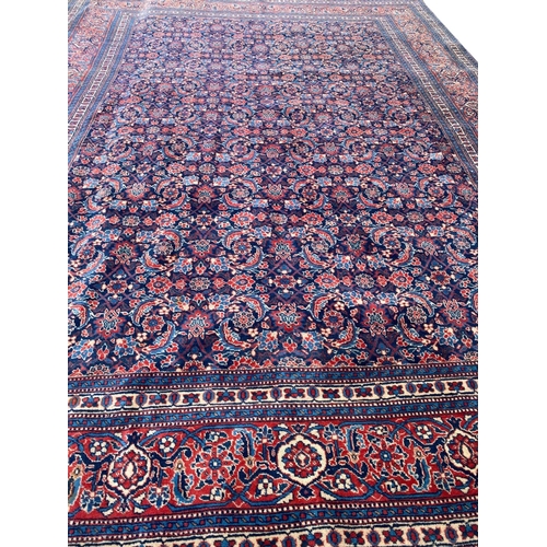 74 - ANTIQUE PERSIAN FEREGHAN TABRIZ CARPET, 335cm x 245cm.