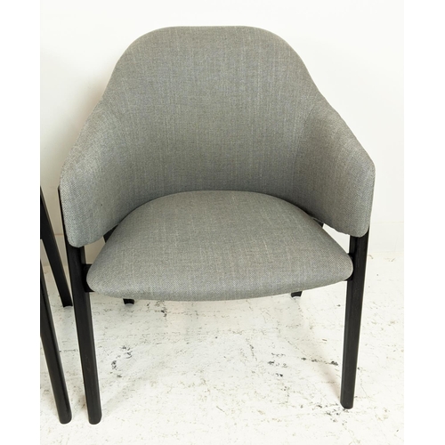 393 - LINLEY SAVILLE DINING CHAIRS, a set of four, by Matthew Hilton, 80cm H approx. (4)