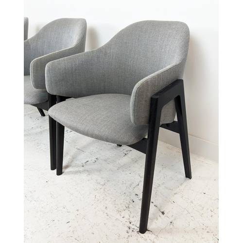 393 - LINLEY SAVILLE DINING CHAIRS, a set of four, by Matthew Hilton, 80cm H approx. (4)