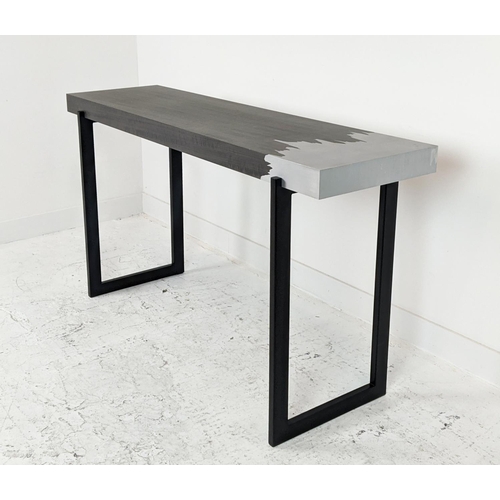 394 - LINLEY GRAFT HALL CONSOLE TABLE, by Simon Hasaw, 160cm x 43.5cm x 85cm.