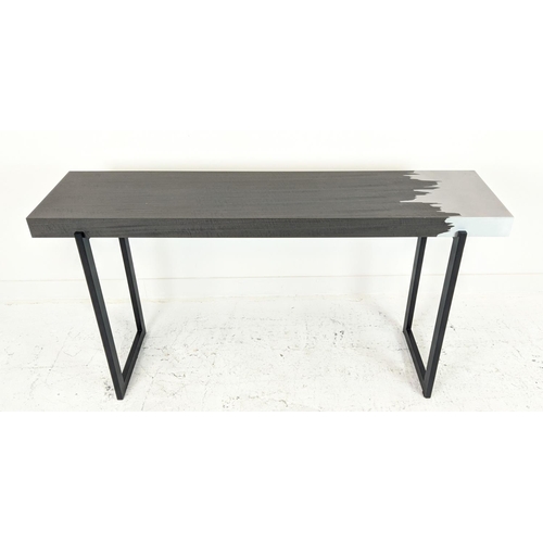 394 - LINLEY GRAFT HALL CONSOLE TABLE, by Simon Hasaw, 160cm x 43.5cm x 85cm.