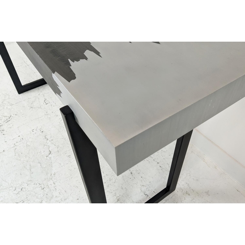 394 - LINLEY GRAFT HALL CONSOLE TABLE, by Simon Hasaw, 160cm x 43.5cm x 85cm.