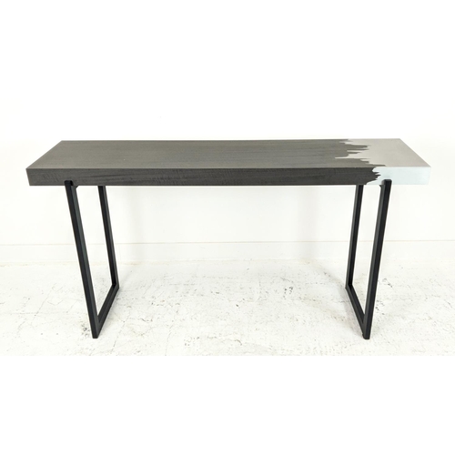 394 - LINLEY GRAFT HALL CONSOLE TABLE, by Simon Hasaw, 160cm x 43.5cm x 85cm.