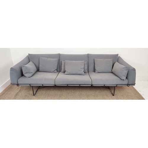 385 - HERMAN MILLER WIREFRAME SOFA, by Sam Hecht and Kim Colin, 76cm H x 227cm x 91cm.