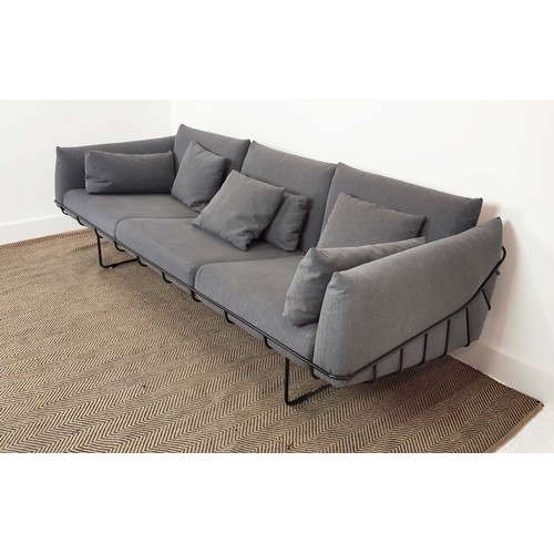 385 - HERMAN MILLER WIREFRAME SOFA, by Sam Hecht and Kim Colin, 76cm H x 227cm x 91cm.