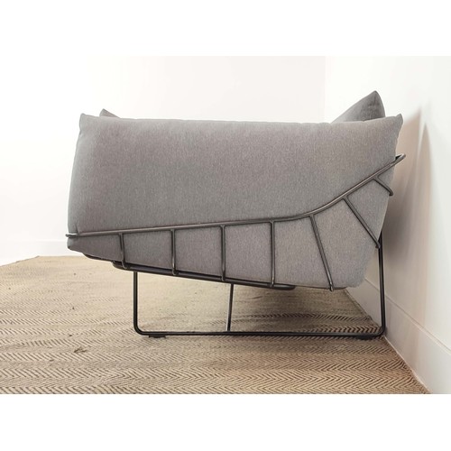 385 - HERMAN MILLER WIREFRAME SOFA, by Sam Hecht and Kim Colin, 76cm H x 227cm x 91cm.