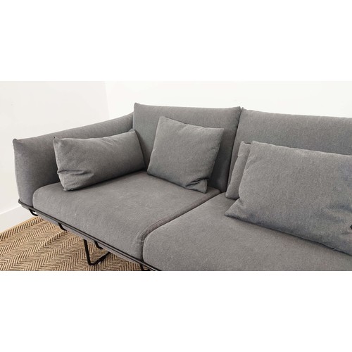 385 - HERMAN MILLER WIREFRAME SOFA, by Sam Hecht and Kim Colin, 76cm H x 227cm x 91cm.