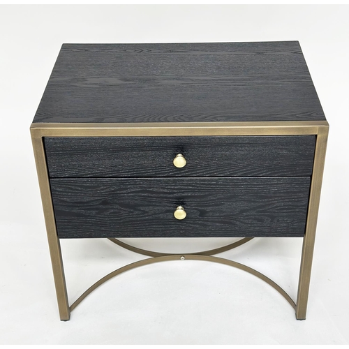 282 - LIANG AND EIMIL RIVOLI BEDSIDE TABLES, pair,  each with two drawers, 55cm W x 40cm D x 50cm H.