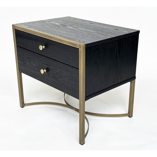 282 - LIANG AND EIMIL RIVOLI BEDSIDE TABLES, pair,  each with two drawers, 55cm W x 40cm D x 50cm H.