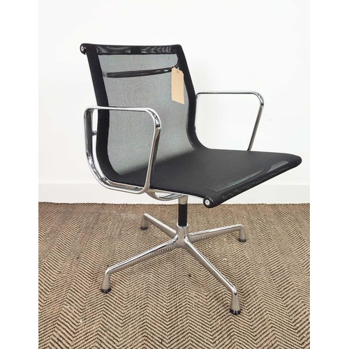 390 - VITRA ALUMINIUM GROUP CHAIR, by Charles and Ray Eames, 57cm W x 85cm H, bears label.