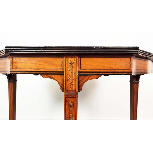 88 - CENTRE TABLE, Edwardian satinwood and penwork marquetry, circa 1905 with shaped octagonal top, 73cm ... 