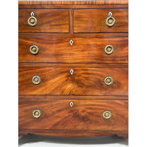 103 - SCOTTISH HALL CHEST, early 19th century Regency flame mahogany of adapted shallow proportions with t... 