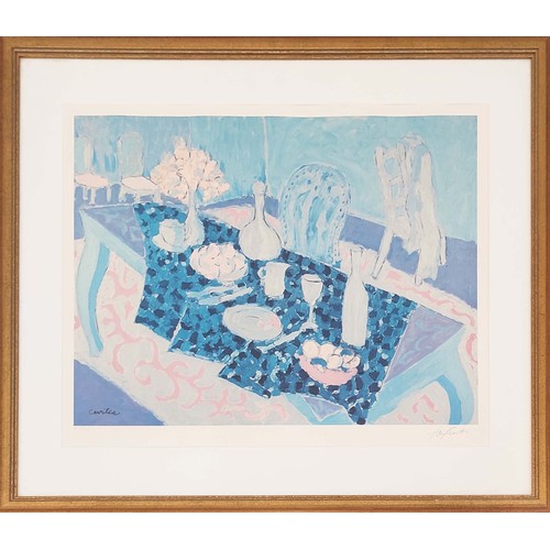 39 - TONY CURTIS, 'Bel Air Breakfast' lithograph, signed and numbered 38/75 in pencil, 57cm x 71cm, frame... 