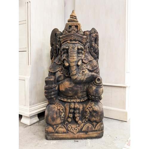 320 - SCULPTURAL GANESH, composite stone, 91cm H approx.