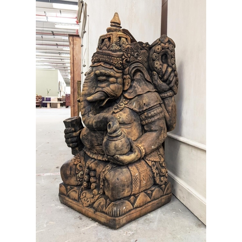 320 - SCULPTURAL GANESH, composite stone, 91cm H approx.