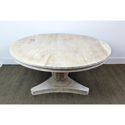 382 - CENTRE TABLE, the circular top on a column base, 62cm H x 120cm W.